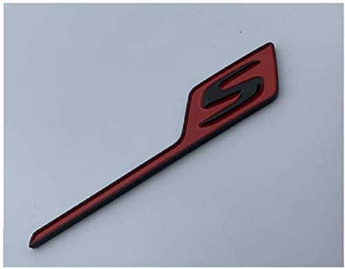 Pegatinas insignia del coche for For Mercedes Benz A45s CLA45s C63s E63s S63s GLE63s GLC63s GLS63s GTs GT63s GTR AMG S, S cartas R emblema de la insignia insignias, Color: Negro S (Todo negro) Cartas