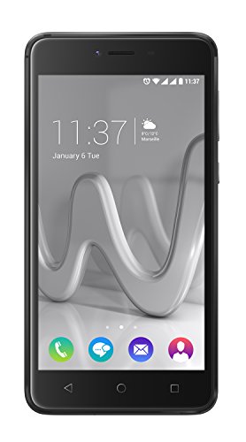 Wiko Lenny3 MAX - Smartphone de 5" HD, Dual SIM, RAM de 2 GB, memoria interna de 16 GB, gran batería de 4.900 mAh, Android Marshmallow 6.0, acabado metalizado, gris