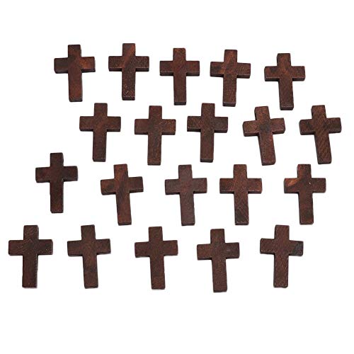20Pcs Cruz Colgantes Cruces Madera para DIY Collar Pulsera Joyería Que Hace Accesorios para Joyas
