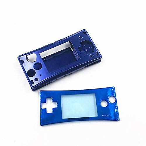 Carcasa Inferior de Metal para Gameboy Micro GBM, 4 en 1, Repuesto Azul