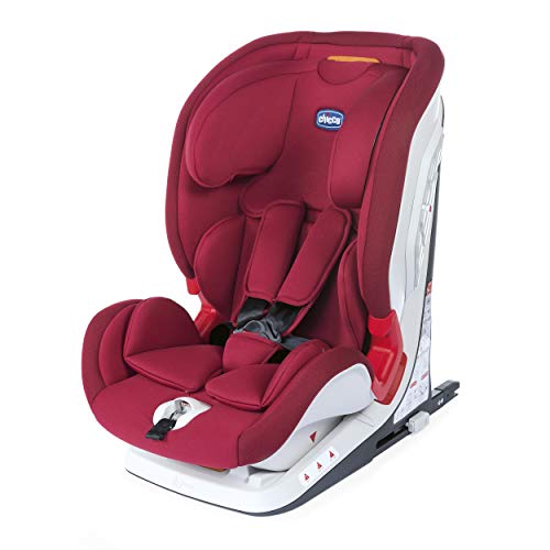 Chicco Youniverse Fix - Silla de coche con isofix, grupo 1/2/3 (9-36kg), incluye reductor, color rojo (red passion), unisex