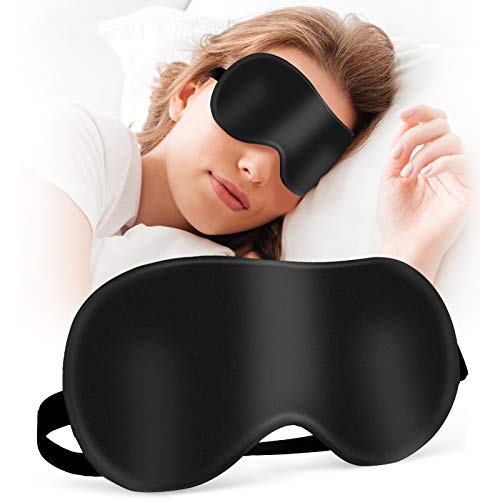 Newdora Antifaz para Dormir Tejido de Seda Natural Pura Ultra Suave y Agradable para la Piel Mascara de Dormir Relleno de Algodón Natural con Correa Ajustable y Tapón para los Oídos para Viajar y Casa Newdora Antifaz para Dormir Tejido de Seda Natural Pura Ultra Suave y Agradable para la Piel Mascara de Dormir Relleno de Algodón Natural con Correa Ajustable y Tapón para los Oídos para Viajar y Casa