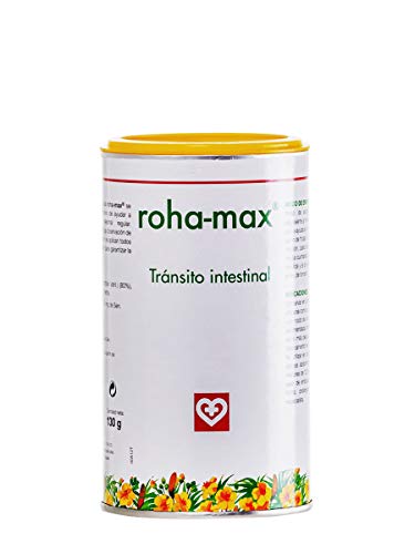 Roha MAX - Complemento alimenticio para regular tránsito intestinal, bote 130 g, hojas de sen, aromas de hibisco, regaliz y menta, masticable o infusión, FAES FARMA
