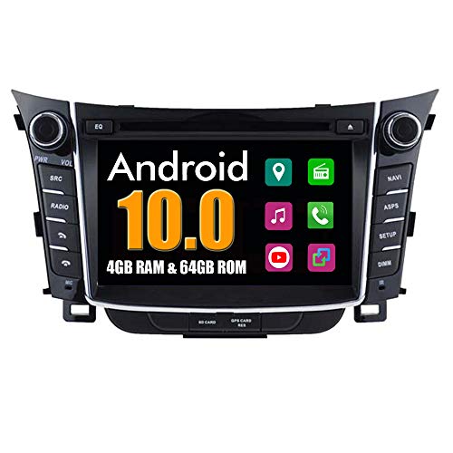 RoverOne 6,95 Pulgadas Android Sistema Autoradio GPS para Hyundai I30 2012 2013 2014 con Sistema de navegación Radio estéreo DVD Bluetooth USB Pantalla táctil
