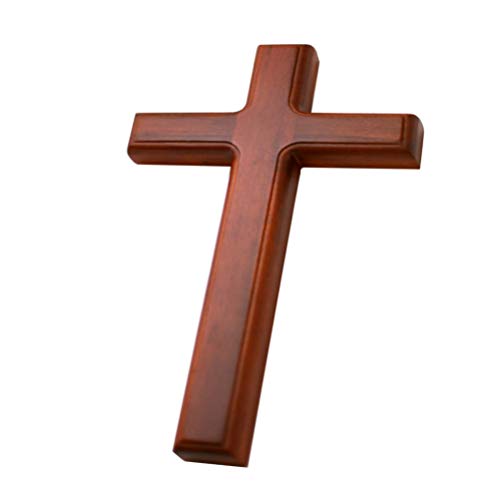 Vosarea cruz de madera cristiana antigua crucifijo montado en la pared ornamento cruz de la pared para la escuela de la iglesia