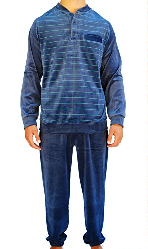 Algodonea - Pijama Caballero Terciopelo Azul Marino - M Algodonea - Pijama Caballero Terciopelo Azul Marino - M