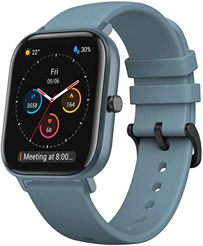 Amazfit GTS Reloj Smartwacht Deportivo | 14 días Batería | GPS+Glonass | Sensor Seguimiento Biológico BioTracker™ PPG | Frecuencia Cardíaca | Natación | Bluetooth 5.0 (iOS & Android) Azul