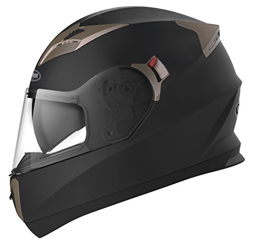 Casco Moto Integral ECE Homologado - YEMA YM-829 Casco de Moto Scooter para Mujer Hombre Adultos con Doble Visera -Negro Mate-M Casco Moto Integral ECE Homologado - YEMA YM-829 Casco de Moto Scooter para Mujer Hombre Adultos con Doble Visera -Negro Mate-M