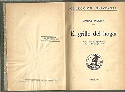 EL GRILLO DEL HOGAR. EL RELOJ DEL SEÑOR HUMPHREY. EL GRILLO DEL HOGAR. EL RELOJ DEL SEÑOR HUMPHREY.