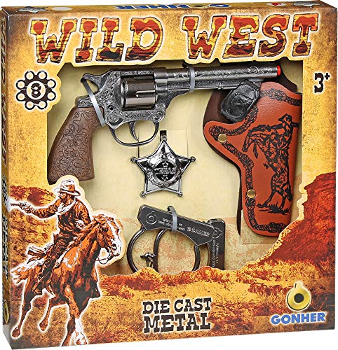 GONHER-set cowboy pistola esposas, sin talla (37-157)