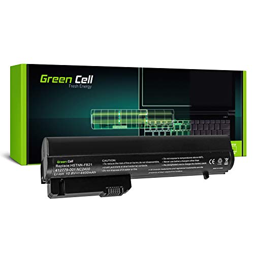Green Cell® Standard Serie MS06 MS06XL Batería para HP EliteBook 2530p 2540p | HP Compaq 2510p nc2400 nc2410 Ordenador (6 Celdas 4400mAh 10.8V Negro)