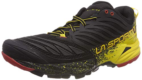 La Sportiva Akasha Trail Running Calzado para Hombre, Multicolor (Red/Black/Yellow), 46 EU