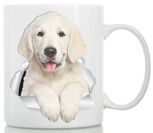 Magnífico Golden Retriever taza de café divertida taza de viaje taza blanca taza de té hogar y oficina