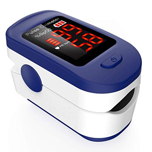 Oxímetro de Pulso, AGPTEK Pulsioxímetro de Dedo Digital con Pantalla LED para Medición de SpO2, Lectura Instantánea, Azul Oxímetro de Pulso, AGPTEK Pulsioxímetro de Dedo Digital con Pantalla LED para Medición de SpO2, Lectura Instantánea, Azul