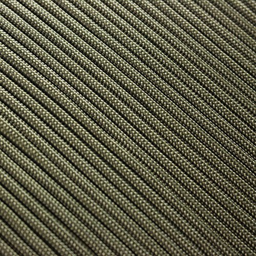 PSKOOK New Paracord Fuegos Starter Cord La Cuerda de Paracaídas de Nailon para Kit de Supervivencia Fire Cord con Yute Encerada la línea de Pesca y el Hilado de algodón (Army Green, 25FT)