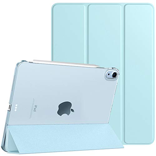 TiMOVO Funda para Nuevo iPad 10.9 Inch, iPad Air 4.ª Generación 2020, Cubierta de Tres Plegables con Posterior Transparente TPU Ligera con Auto Sueño/Estela, Azul Claro TiMOVO Funda para Nuevo iPad 10.9 Inch, iPad Air 4.ª Generación 2020, Cubierta de Tres Plegables con Posterior Transparente TPU Ligera con Auto Sueño/Estela, Azul Claro