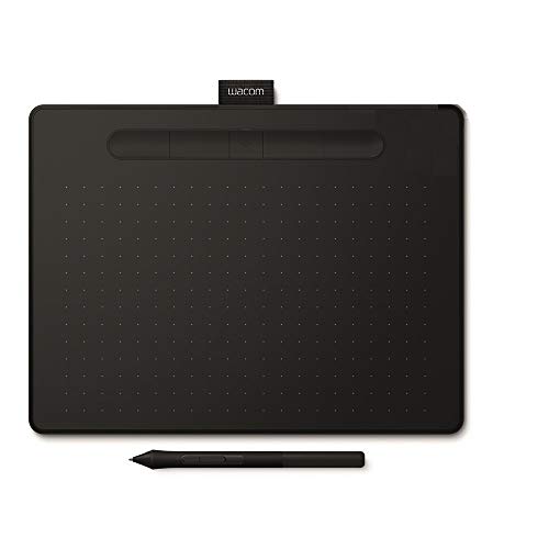 Wacom Intuos M - Tableta Gráfica Bluetooth para pintar, dibujar y editar photos con 3 softwares creativos incluidos para descargar, Windows & Mac, óptima para oficina en casa y e-learning, negra