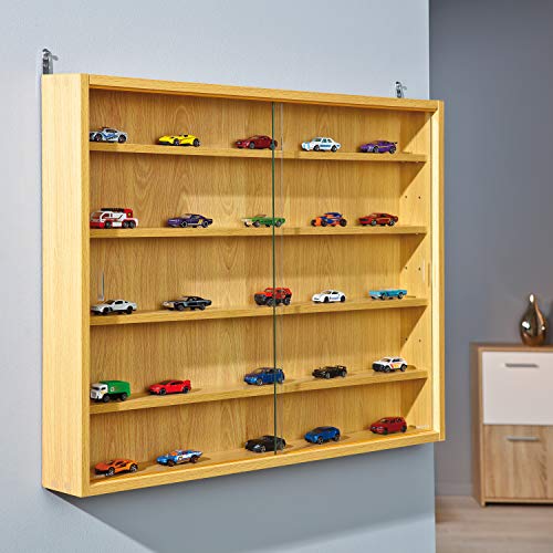 Inter Link Simply Vitrina de madera MDF y vidrio, Marrón, 80 x 9.5 x 60 cm Inter Link Simply Vitrina de madera MDF y vidrio, Marrón, 80 x 9.5 x 60 cm