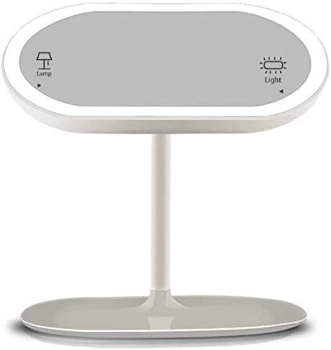 Tabla de maquillaje Espejo de baño con luces LED 2 en 1 USB del escritorio de la lámpara recargable de la lámpara LED de la pantalla táctil extraíble 360 ​​° giratorio de Split Diseño encimera cosméti