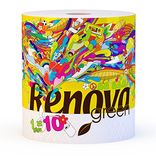 Renova Rollo de Cocina Gigarollo Ecológico - 1 Gigarrollo Equivalente a 10 rollos de cocina Renova Rollo de Cocina Gigarollo Ecológico - 1 Gigarrollo Equivalente a 10 rollos de cocina
