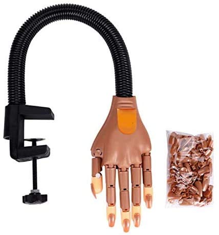 Práctico brazo de maniquí con uñas postizas para una practicar y para formación, flexible tanto el brazo y los dedos + 100 uñas postizas (Plástico) Práctico brazo de maniquí con uñas postizas para una practicar y para formación, flexible tanto el brazo y los dedos + 100 uñas postizas (Plástico)
