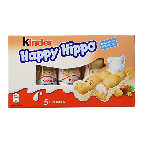 Kinder - Happy Hippo - Barritas de Chocolate - 5 unidades x 20.7 g Kinder - Happy Hippo - Barritas de Chocolate - 5 unidades x 20.7 g