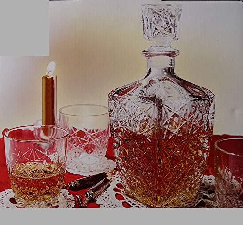 Bormioli Rocco Dedalo 7 piezas Juego de botella y vasos de whiskey