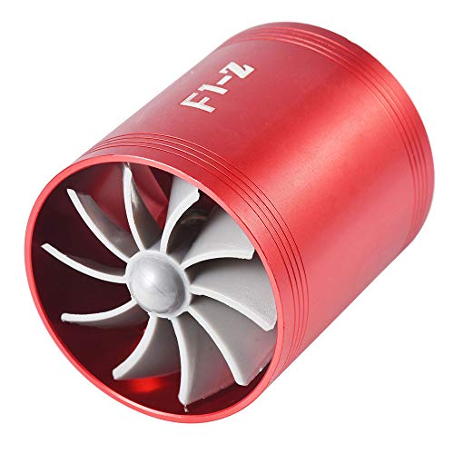 Turbocompresor Doble Turbina Gas Admisión Aire Ahorro Combustible Ventilador Sobrealimentador para Automóvil 4 Colores Opcional Azul Rojo Plata Negro (Red) Turbocompresor Doble Turbina Gas Admisión Aire Ahorro Combustible Ventilador Sobrealimentador para Automóvil 4 Colores Opcional Azul Rojo Plata Negro (Red)
