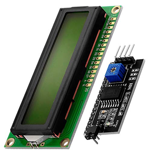 AZDelivery Modulo Pantalla LCD Display Verde HD44780 1602 con interfaz I2C 16x2 caracteres negros compatible con Arduino con E-book incluido! AZDelivery Modulo Pantalla LCD Display Verde HD44780 1602 con interfaz I2C 16x2 caracteres negros compatible con Arduino con E-book incluido!