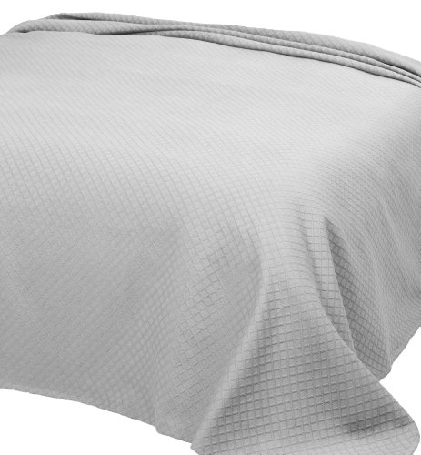 Home Basic 253 - Colcha de piqué para Cama Individual, 180 x 260 cm, Color Blanco