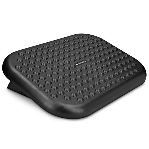 Navaris Reposapiés de Oficina - Soporte para pies con Altura Ajustable - Apoya pies ergonómico y Ajustable con Efecto Masaje - Base Regulable Negra Navaris Reposapiés de Oficina - Soporte para pies con Altura Ajustable - Apoya pies ergonómico y Ajustable con Efecto Masaje - Base Regulable Negra