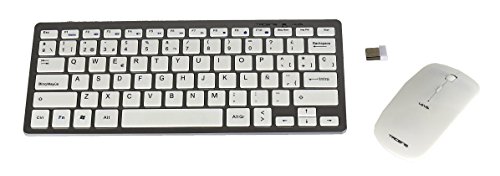 Tacens Levis Combo - Pack de teclado y ratón gaming (funcional y elegante, inalámbrico, 2.4 G) gris - teclado QWERTY español, Blanco