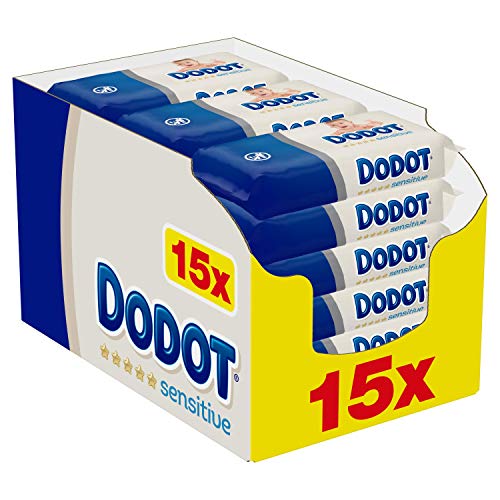 Dodot Sensitive Toallitas para Bebé 15 Paquetes de 54 Unidades, 810 Toallitas Dodot Sensitive Toallitas para Bebé 15 Paquetes de 54 Unidades, 810 Toallitas