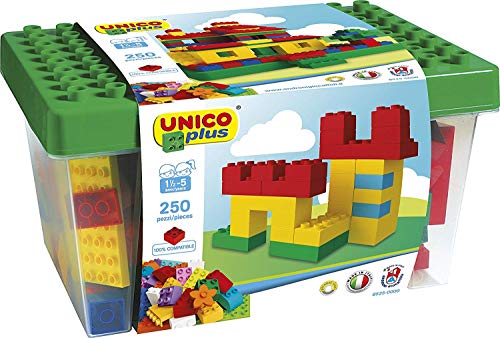 Unico Plus 8525 - Caja con Bloques de construcción (250 Piezas) Unico Plus 8525 - Caja con Bloques de construcción (250 Piezas)