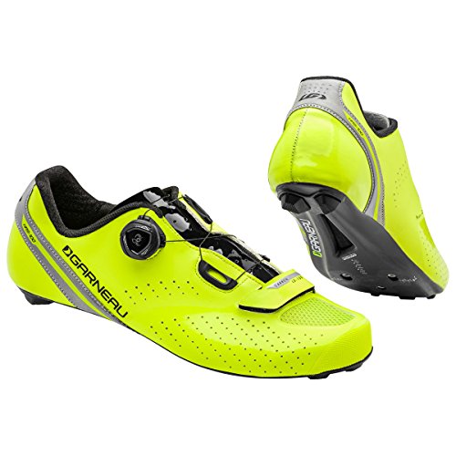 Louis Garneau Ls-100 Carbon, Zapato de Bicicleta para Hombre, Hombre, Amarillo Fluo, 44.5