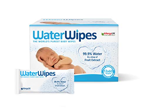 WaterWipes Toallitas para Pieles Sensible de Bebé, 99.9% agua purificada, 60 Unidad (Paquete de 12) WaterWipes Toallitas para Pieles Sensible de Bebé, 99.9% agua purificada, 60 Unidad (Paquete de 12)
