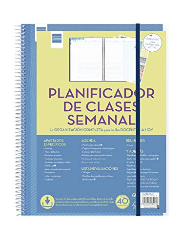Finocam - Planificador de Clases Semanal Docente español Finocam - Planificador de Clases Semanal Docente español