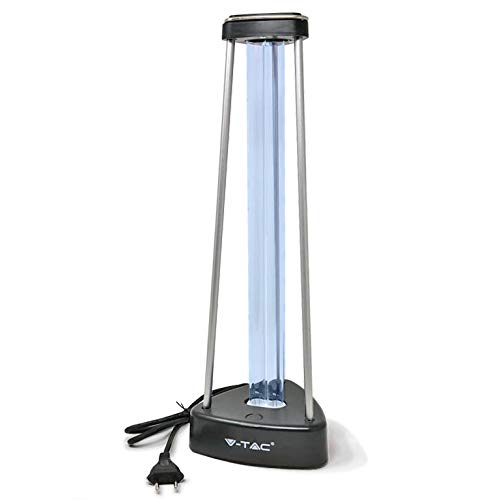Lámpara UV-C germicida con ozono para 60 m2, 38 W, rango de longitud de onda 200 nm, interruptor táctil, retraso de 10 segundos Lámpara UV-C germicida con ozono para 60 m2, 38 W, rango de longitud de onda 200 nm, interruptor táctil, retraso de 10 segundos