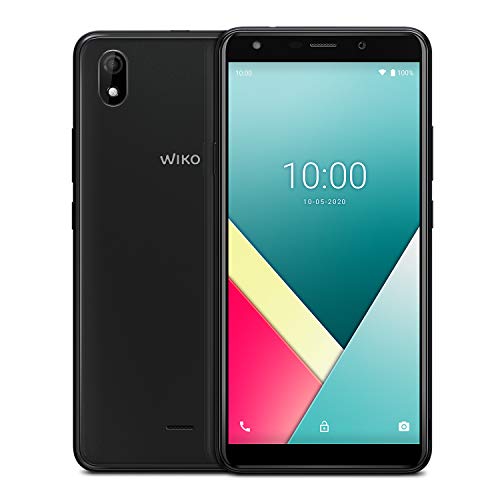 Wiko Y61 + Carcasa + Cristal Templado - Smartphone 4G de 6” (3000mAh de batería, Dual SIM, 16 GB de ROM, Quad Core 1,8GHz, 1 GB de RAM, cámara 8MP, Android 10 Go Edition) Deep Grey