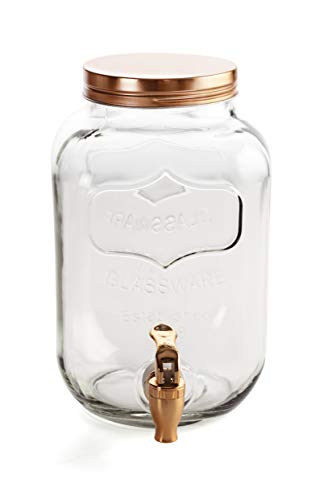 Quid 7609028 Dispensador de bebidas con grifo, Vidrio, Cobre, 4 Litros Quid 7609028 Dispensador de bebidas con grifo, Vidrio, Cobre, 4 Litros
