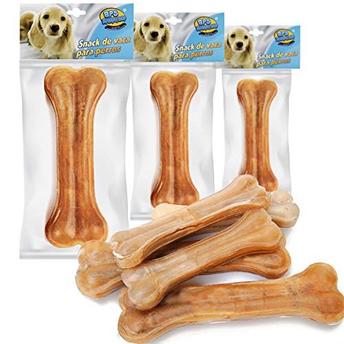 12 Pcs Hueso Prensado para Perros Piel Vacuno Fortalecedor de Dientes Stick Dental Dog Snack 14 cm (12 Pcs) BPS-5000 * 12