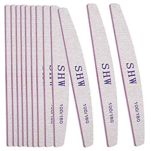12 piezas de paquete, Lima profesional de uñas, Herramientas de manicura de placa de esmeril de arena 100/180 en doble cara para pulir & estilizar uñas (Gris) 12 piezas de paquete, Lima profesional de uñas, Herramientas de manicura de placa de esmeril de arena 100/180 en doble cara para pulir & estilizar uñas (Gris)