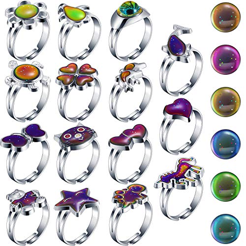 15 Piezas Anillos de Humor Ajustables para Niñas y Niños Anillos de Humor de Cambiar de Disfraces de Halloween Favores de Fiesta de Cumpleaños y Llenadoras de Bolsas de Regalos(Estilo B) 15 Piezas Anillos de Humor Ajustables para Niñas y Niños Anillos de Humor de Cambiar de Disfraces de Halloween Favores de Fiesta de Cumpleaños y Llenadoras de Bolsas de Regalos(Estilo B)