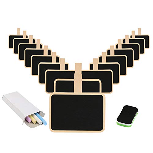 16 pcs mini pizarra de KAKOO rectángulo de madera para decoración de marco, cafetería,la pared,las plantas 16 pcs mini pizarra de KAKOO rectángulo de madera para decoración de marco, cafetería,la pared,las plantas