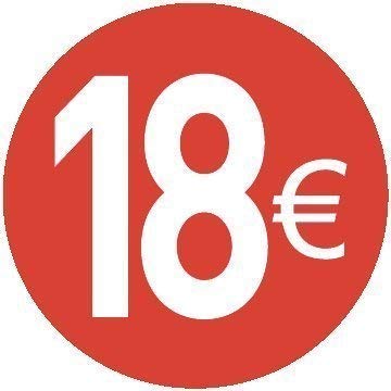 18€ EURO - Pack de 200-30mm rojo - Precio Pegatinas