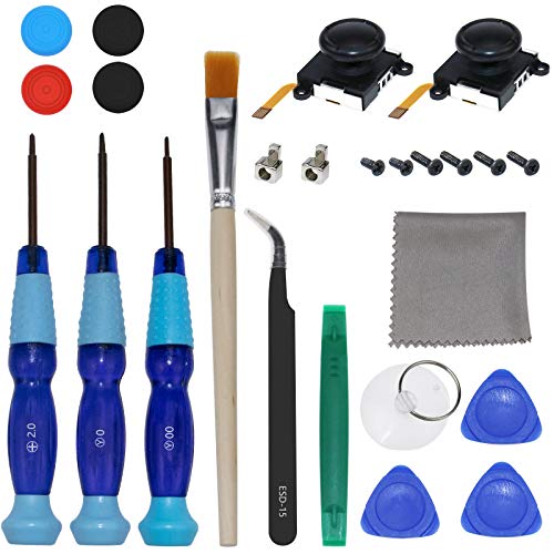2 paquetes de 3D Joysticks Analógicos para Nintendo Switch y Otros Productos Nintendo, para Consolas Nintendo Herramientas de Reparación con Destornilladores Tornillo Pinzas Recambios 26PCS 2 paquetes de 3D Joysticks Analógicos para Nintendo Switch y Otros Productos Nintendo, para Consolas Nintendo Herramientas de Reparación con Destornilladores Tornillo Pinzas Recambios 26PCS