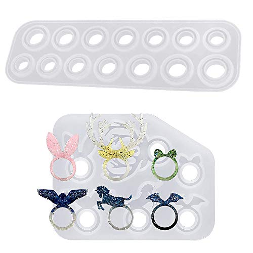 2 Piezas Anillos Fundición de Resina Molde, Kit de Molde de Fundición de Resina, Anillo de Silicona DIY Molde, para Collar Pendiente Fabricación de Bolas Cubos Pulsera Creativo DIY 2 Piezas Anillos Fundición de Resina Molde, Kit de Molde de Fundición de Resina, Anillo de Silicona DIY Molde, para Collar Pendiente Fabricación de Bolas Cubos Pulsera Creativo DIY