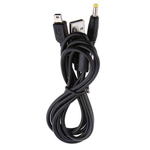 2in 1 USB Cable de Carga de Datos Cargador para Sony PSP 1000 2000 3000 Negro 2in 1 USB Cable de Carga de Datos Cargador para Sony PSP 1000 2000 3000 Negro