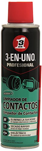 3-IN-ONE 34474 Spray limpiador de contactos (250 ml), Incoloro, 250ml 3-IN-ONE 34474 Spray limpiador de contactos (250 ml), Incoloro, 250ml