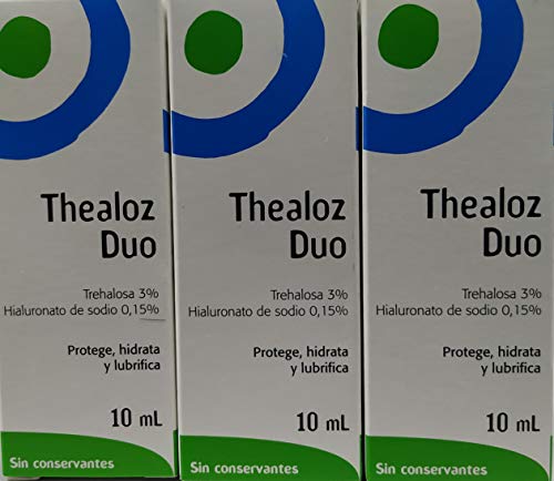 3 x Thealoz Duo Libre de conservantes 10ml para severo Seco ojos. NUEVO 3 x Thealoz Duo Libre de conservantes 10ml para severo Seco ojos. NUEVO